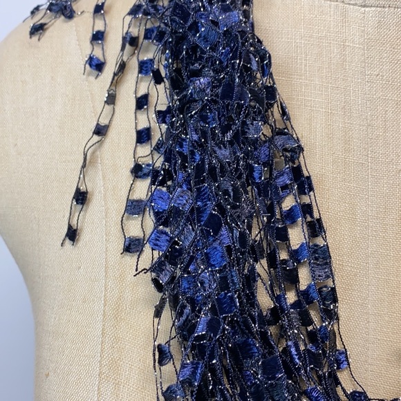 JEWEL AND FLUFFY PRESENTS ALL IN ONE SCARF *. NECKLACE* BELT* HATBAND* HEADBAND - Picture 2 of 6